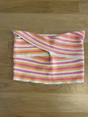 American Eagle Outfitters Pink, Yellow & White Striped Tube Top